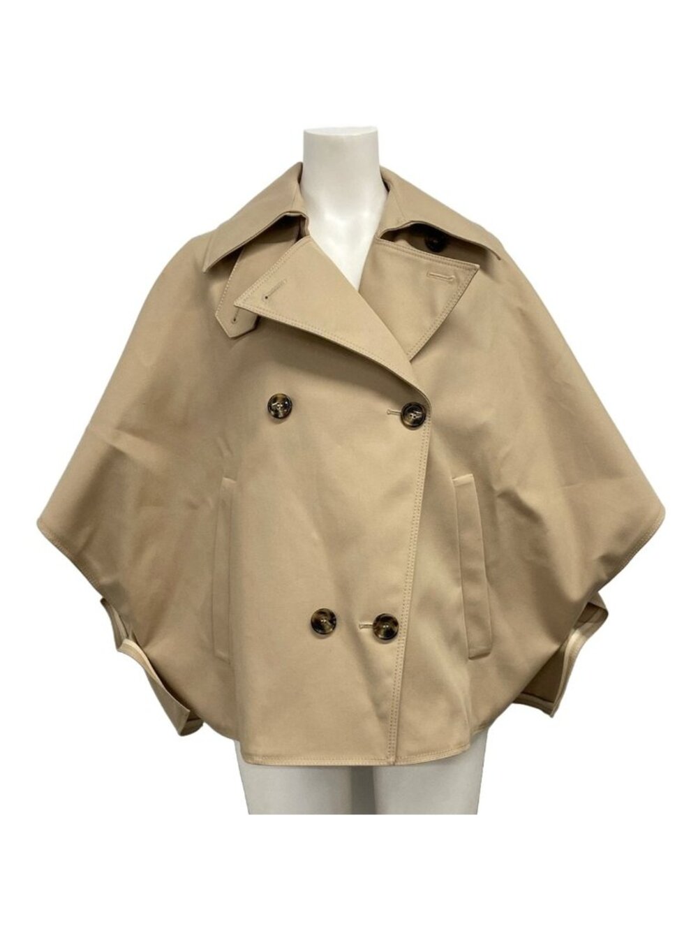 Max Mara Poncho Unica Galante Beige Autumn Spring Cotton